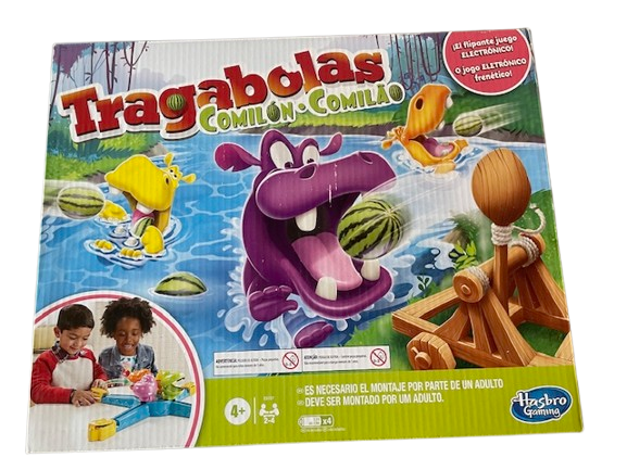 Spielspaß mit hungrigen Nilpferden - Tragabolas – Hasbro –  Actionspiel für 2 bis 4 Spieler