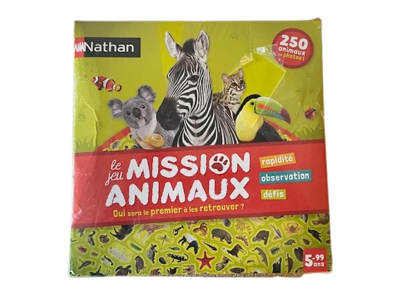 Mission Tiere – spannendes Beobachtungsspiel mit 250 Tiermotiven Le jeu “Mission Animaux französich
