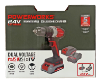 Akku-Bohrschrauber von Powerworks mit 2 Akkus und 1...