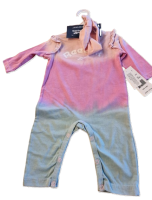 Reebok Baby Einteiler mit Haarband „Pink Ombre“