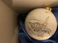 Weihnachtskugeln Porzellan 1 x 10 cm, 6 x 6 cm