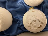 Weihnachtskugeln Porzellan 1 x 10 cm, 6 x 6 cm