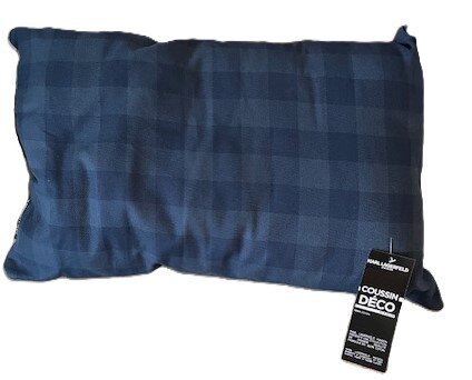 Karl Lagerfeld Maison Deko- Zierkissen 35×55 cm – 100 % Baumwolle, modernes Karomuster, Heimtextil-Kollektion