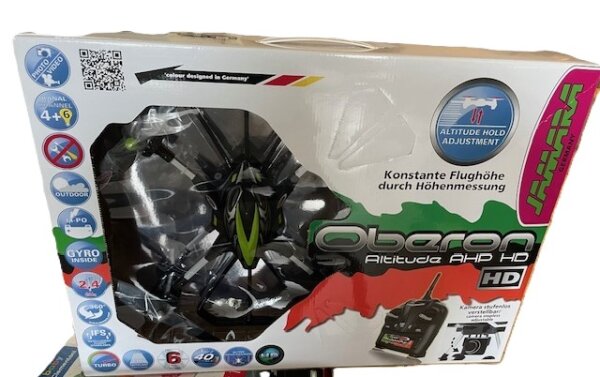 JAMARA Oberon Altitude AHD HD – Drohne mit HD-Kamera & Höhenhalte­funktion schwarz/rot