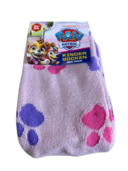 PAW Patrol Kinder-Socken – 3er Pack Set 2 mit Skye & Everest