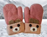 Baby Winter Fäustlinge mit Bärchenmotiv –...