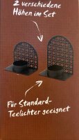 Teelicht Halter, Deko Windlicht Set Tchibo Ausstanzungen im Wiener Geflecht Stil