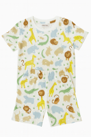 Kinder Pyjama Set 100% Bio-Baumwolle Kurzarm & Shorts...