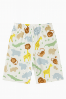 Kinder Pyjama Set 100% Bio-Baumwolle Kurzarm & Shorts Safari