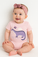 Baby Kurzarm Body 2er Set - 100% Baumwolle - Dinomotiv