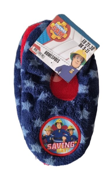 Fireman Sam Kuschelige Hausschuhe mit Noppen (Größe 27–30)