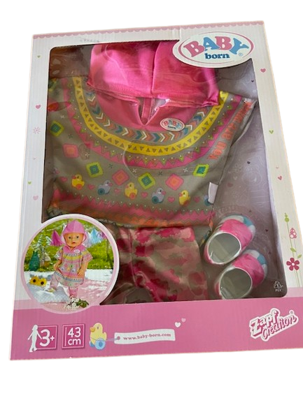 BABY born – Ethno Poncho Set (43 cm) – Farbenfrohes Outfit für deine Lieblingspuppe (Zapf Creation)